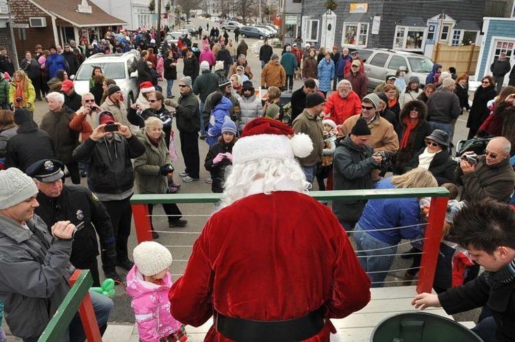 Santa at Dock Square in Rockport